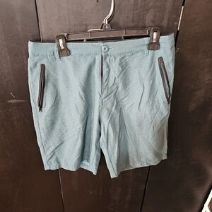 ❤️ EUC Men's Size 32 Teal Freeworld Shorts with Zipper Pockets